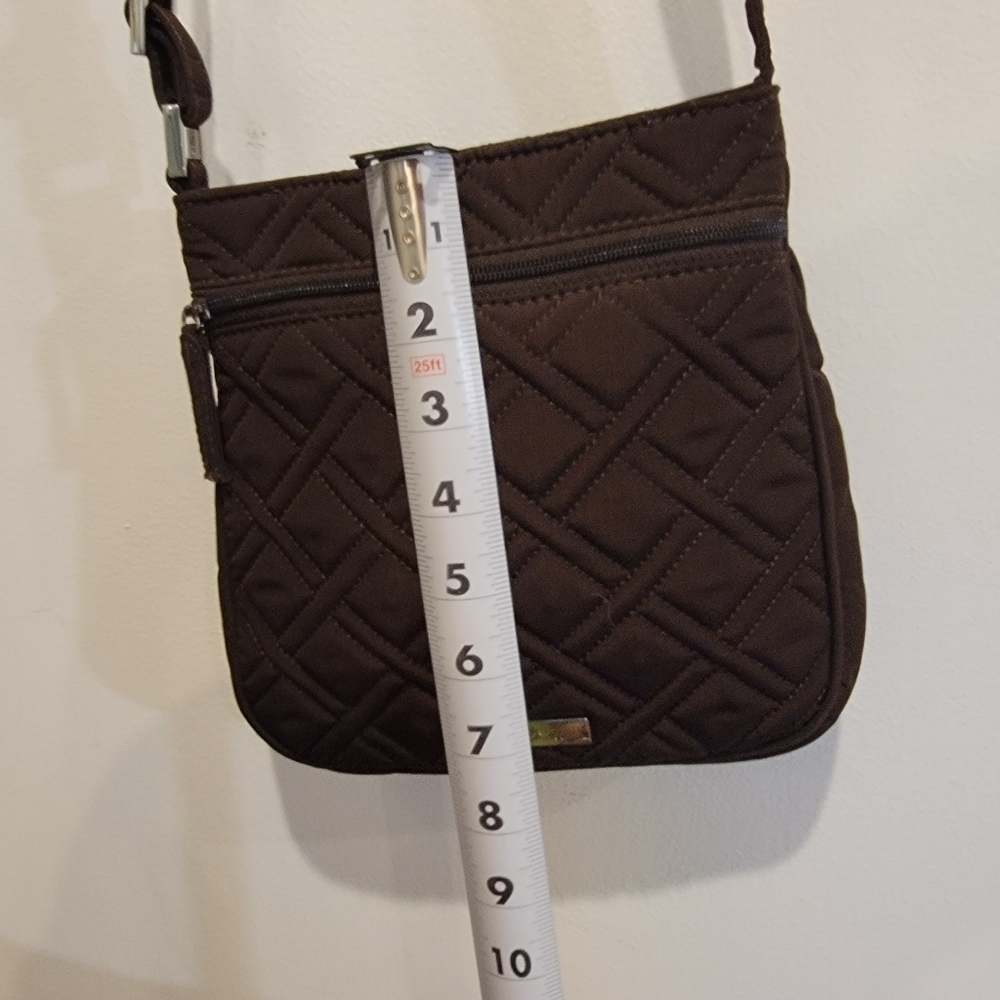 Vera Bradley Espresso Hipster Double zip Crossbody bag purse brown - Picture 13 of 16